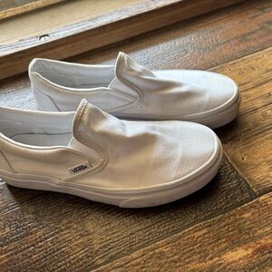 Vans White Slip-On Sneakers Minimalist Design